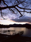 View Across Derwent Water from Lakeside Path at Dusk, Cumbria, England Photographic Print by Ruth Tomlinson View Across Derwent Water from Lakeside Path at Dusk, Cumbria, England Photographic Print by Ruth Tomlinson