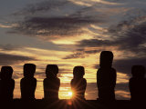 Ahu Tongariki, Easter Island (Rapa Nui), Chile, South America Photographic Print by Jochen Schlenker