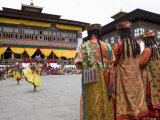 Buddhist Festival (Tsechu), Trashi Chhoe Dzong, Thimphu, Bhutan, Asia Photographie par Angelo Cavalli