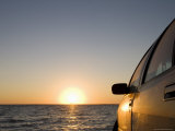 Car on the Beach at Sunset, Key Byscaine, Miami, Florida, United States of America, North America Photographie par Angelo Cavalli