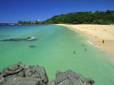 Waimea Bay Beach Park, a Popular Surfing Spot on Oahu's North Shore, Oahu, Hawaii, USA Photographie par Robert Francis