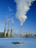 Geo Thermal Power Plant in Svartsengi (Black Field) Area, Iceland Photographic Print by Robert Francis