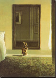 Bunny Dressing Stretched Canvas Print by Michael Sowa