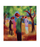 Lady in a Green Coat Prints by Auguste Macke