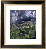 View of Toledo, circa 1597-99 Gerahmter Giclée-Druck von El Greco 