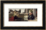 Annunciation, 1472-75 Estampe encadrée par Leonardo da Vinci 
