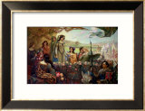 Lancelot and Guinevere Gerahmter Giclée-Druck von Herbert James Draper