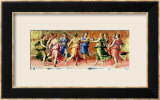 The Dance of Apollo with the Muses Ingelijste gicléedruk van Baldassare Peruzzi