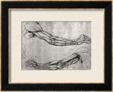 Study of Arms Estampe encadrée par Leonardo da Vinci 