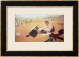 Beach Scene: Little Girl Having Her Hair Combed by Her Nanny, circa 1876-77 Lámina por Edgar Degas Beach Scene: Little Girl Having Her Hair Combed by Her Nanny, circa 1876-77 Lámina por Edgar Degas