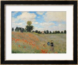 Wild Poppies, Near Argenteuil (Les Coquelicots: Environs D'Argenteuil), 1873 Estampe encadrée par Claude Monet