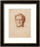 Wilhelm Richard Wagner German Composer Estampe encadrée par Franz Von Lembach