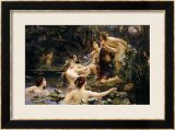 Hylas and the Water Nymphs Estampe encadrée par Henrietta Rae