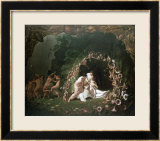 Titania dormant Estampe encadrée par Richard Dadd