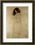 Portrait of a Young Woman, 1896-97 Estampe encadrée par Gustav Klimt