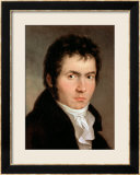 Ludwig Van Beethoven (1770-1827), 1804 Estampe encadrée par Willibrord Joseph Mahler