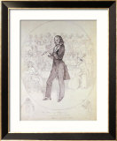 Niccolo Paganini (1784-1840), Violinist Estampe encadrée par Daniel Maclise
