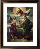 The Apparition of The Virgin to The Saints John The Baptist and St. John The Evangelist Stampa giclee con cornice di Dosso Dossi The Apparition of The Virgin to The Saints John The Baptist and St. John The Evangelist Stampa giclee con cornice di Dosso Dossi