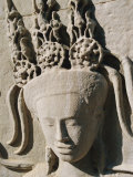Close-up of Carved Relief, Angkor Wat, Angkor, Siem Reap, Cambodia, Indochina, Asia Photographic Print by Bruno Morandi