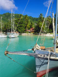 Harbour and Village, La Digue, Seychelles, Indian Ocean Photographic Print by J P De Manne