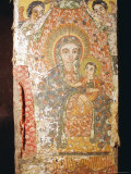 Fresco of Madonna and Child, St. Mary's Church (Bieta Maryam), Wollo Region, Lalibela, Ethiopia Photographic Print by J P De Manne
