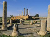 The Roman Site of Thuburbo Majus, the Capitol and the Temple of Mercury, Tunisia, North Africa Photographic Print by J P De Manne