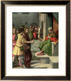 Christ in Front of Caiaphas Stampa giclee con cornice di Francesco Ubertini Bacchiacca Christ in Front of Caiaphas Stampa giclee con cornice di Francesco Ubertini Bacchiacca