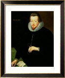Portrait of Sir Robert Cecil 1st Viscount Cranborne and 1st Earl of Salisbury Estampe encadrée par John De Critz