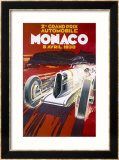 Monaco Grand Prix, 1930 Estampe encadrée par Robert Falcucci