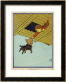 Wizard of Oz: Dorothy and Toto are Caught up by the Tornado Estampe encadrée par W.w. Denslow