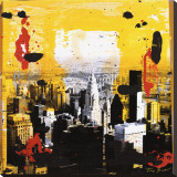 Yellow City Reproduction transférée sur toile par Tony Soulie