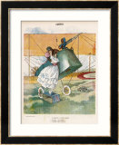 The Aviator Bids Adieu to His Girl Gerahmter Giclée-Druck von Louis Icart