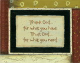 Thank God Affiches par Karen Tribett
