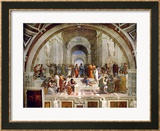 School of Athens, circa 1510-1512, One of the Murals Raphael Painted for Pope Julius II Estampe encadrée par Raphael 