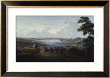 View of Dunbarton and the River Clyde, 1817 Stampa giclee con cornice di Thomas Birch View of Dunbarton and the River Clyde, 1817 Stampa giclee con cornice di Thomas Birch