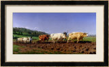 Ploughing in Nivernais, 1849 Stampa giclee con cornice di Rosa Bonheur Ploughing in Nivernais, 1849 Stampa giclee con cornice di Rosa Bonheur