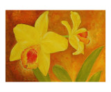 Two Yellow Orchids Giclee Print by Thi Nguyen