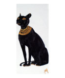Bast, Egyptian Cat Goddess, Goddess of Love Impressão giclée por Michaela Akers
