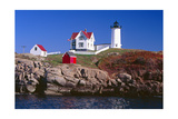 Nubble Lighthouse York Maine Photographic Print by George Oze