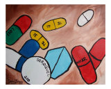 Portrait Of My Pills Giclee Print by Janel Bragg