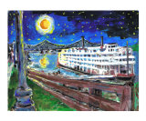 Mississippi River Boat Giclee Print by Jerry Schwehm