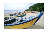 Boats of Aquadilla Puerto Rico Photographic Print by George Oze