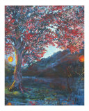 Big Red Tree reproduction procédé giclée par Reesa Jacobs