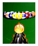 Billiards Pool Break Lámina giclée por Teo Alfonso