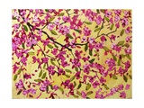 Pink Blossoms and Yellow Sky II Giclee Print by Patty Baker