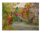 Fall Road Giclee Print by Donna Maxey Hanna