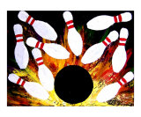Bowling Strike Lámina giclée por Teo Alfonso