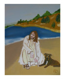 Jesus On The Beach Lámina giclée por Robert Christian