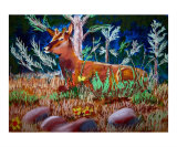 011408 His First Set of Horns Giclee Print by Garland Oldham
