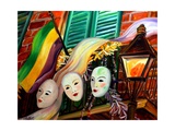 Mardi Gras Balcony Giclee Print by Diane Millsap